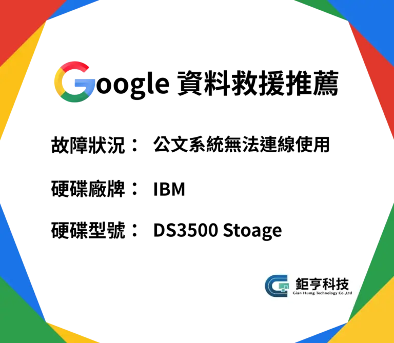 政府公文系統IBM Storage救援成功